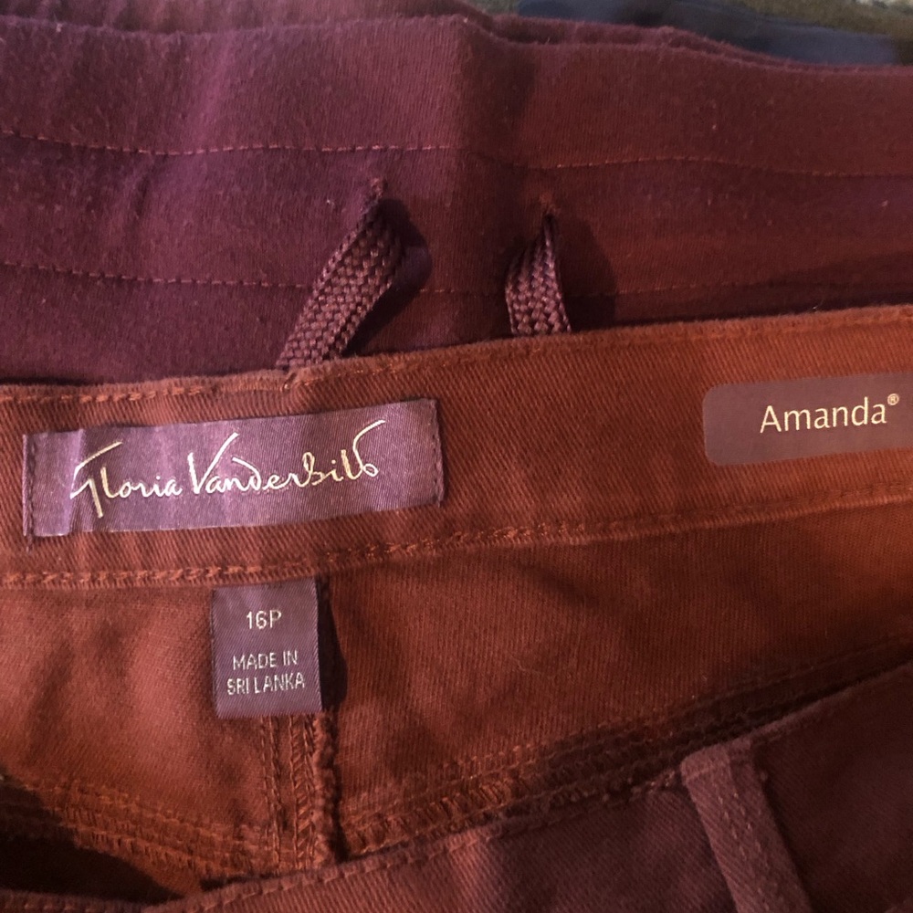 Gloria Vanderbilt Women's Red Brick Straight Leg Pants - Picture 8 of 8